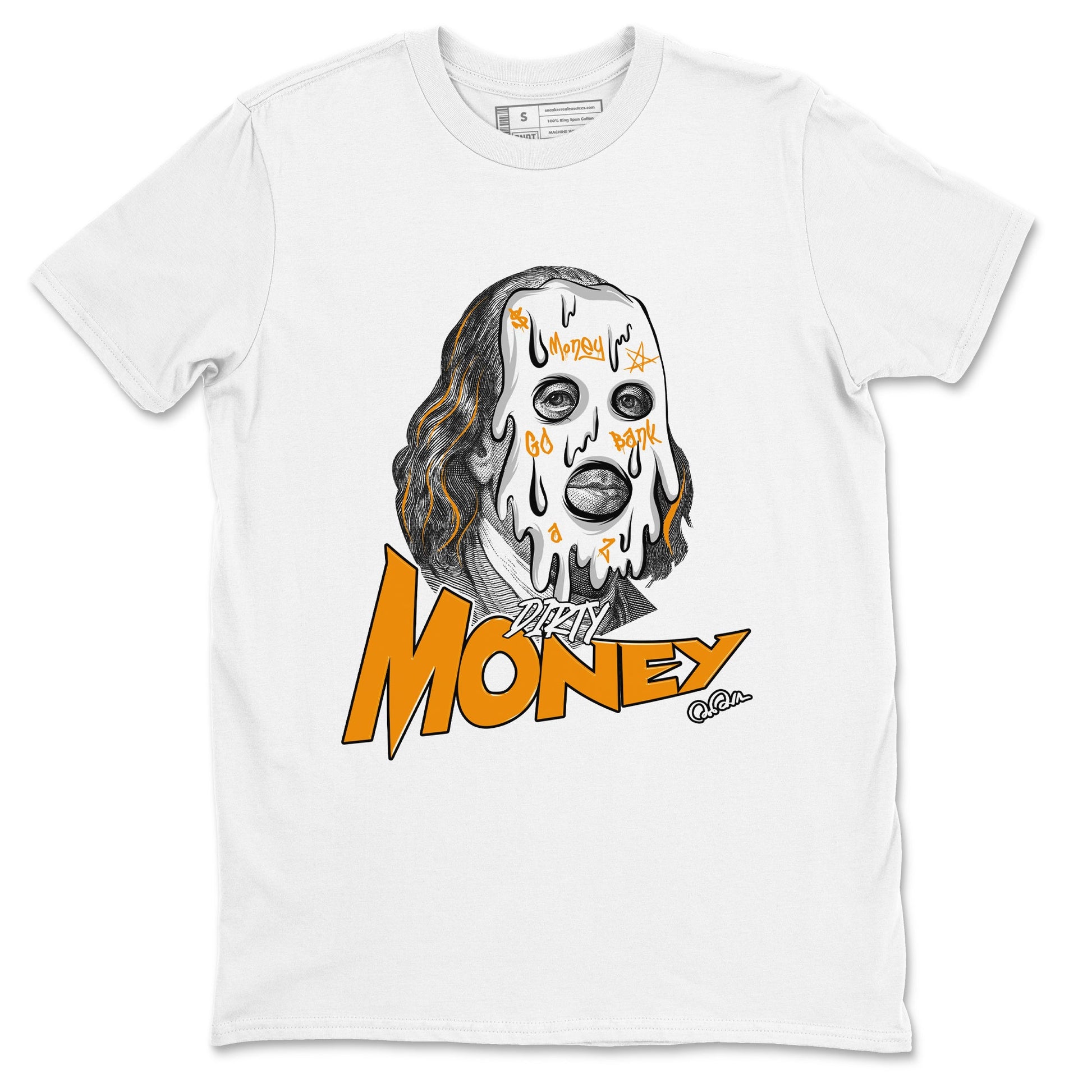 Dunk Dark Curry shirt to match jordans Dirty Money sneaker tees AJ1 Low Dark Curry SNRT Sneaker Release Tees unisex cotton White 2 crew neck shirt