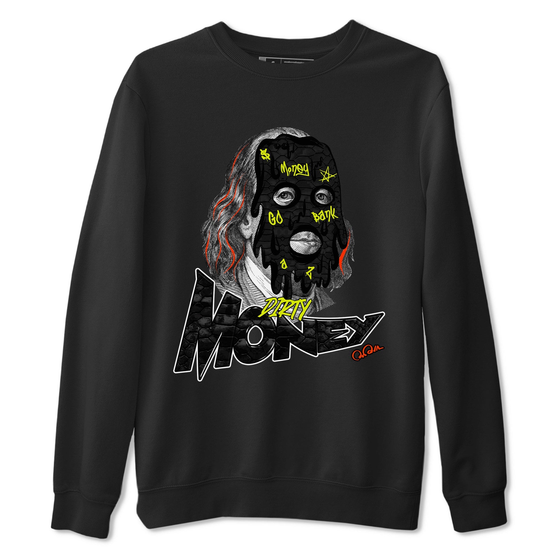 Dunk Mid Premium shirt to match jordans Dirty Money sneaker tees halloween horror nights Nike Dunk Halloween SNRT Sneaker Release Tees Unisex Black 2 T-Shirt
