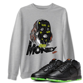 Dunk Mid Premium shirt to match jordans Dirty Money sneaker tees halloween horror nights Nike Dunk Halloween SNRT Sneaker Release Tees Unisex Heather Grey 1 T-Shirt