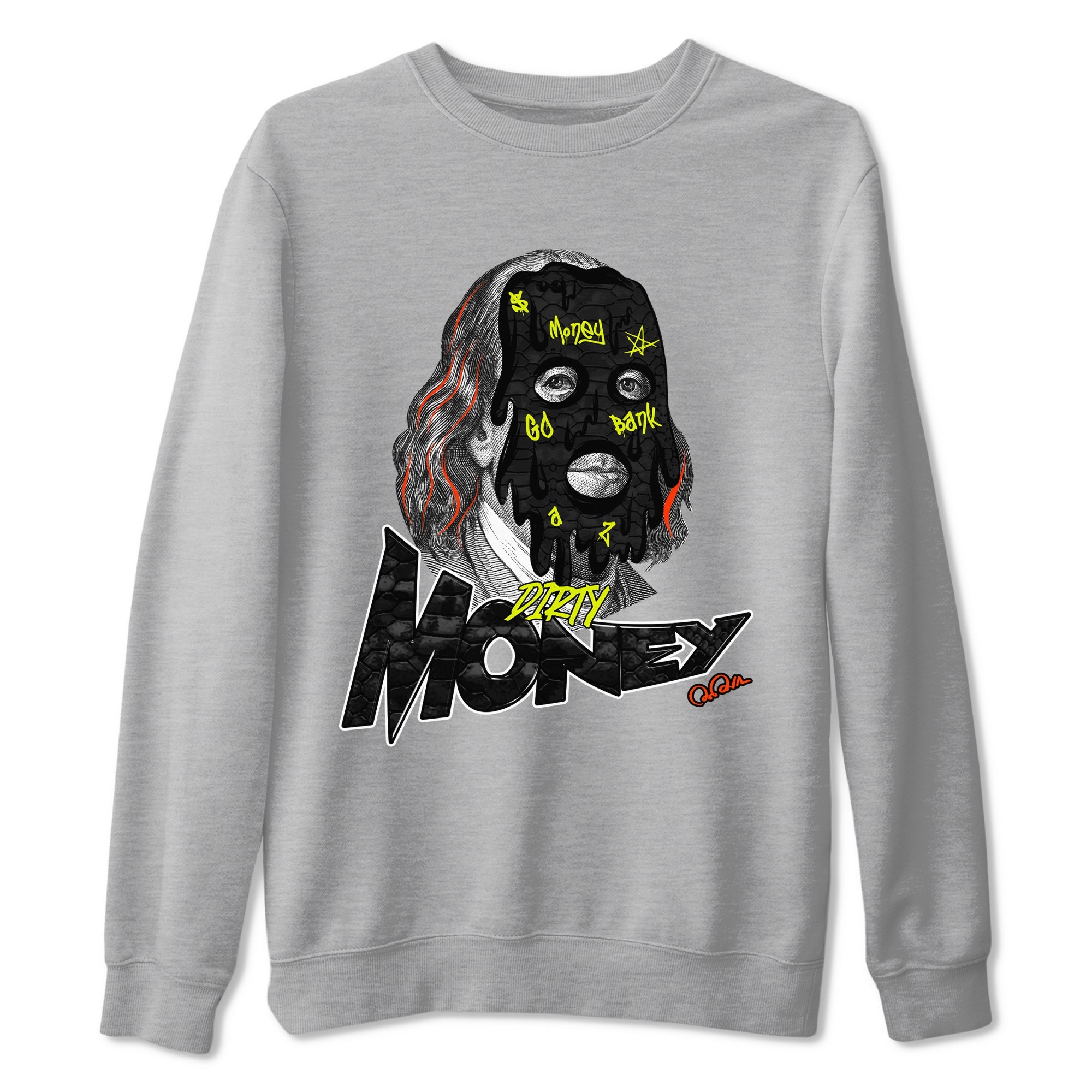 Dunk Mid Premium shirt to match jordans Dirty Money sneaker tees halloween horror nights Nike Dunk Halloween SNRT Sneaker Release Tees Unisex Heather Grey 2 T-Shirt