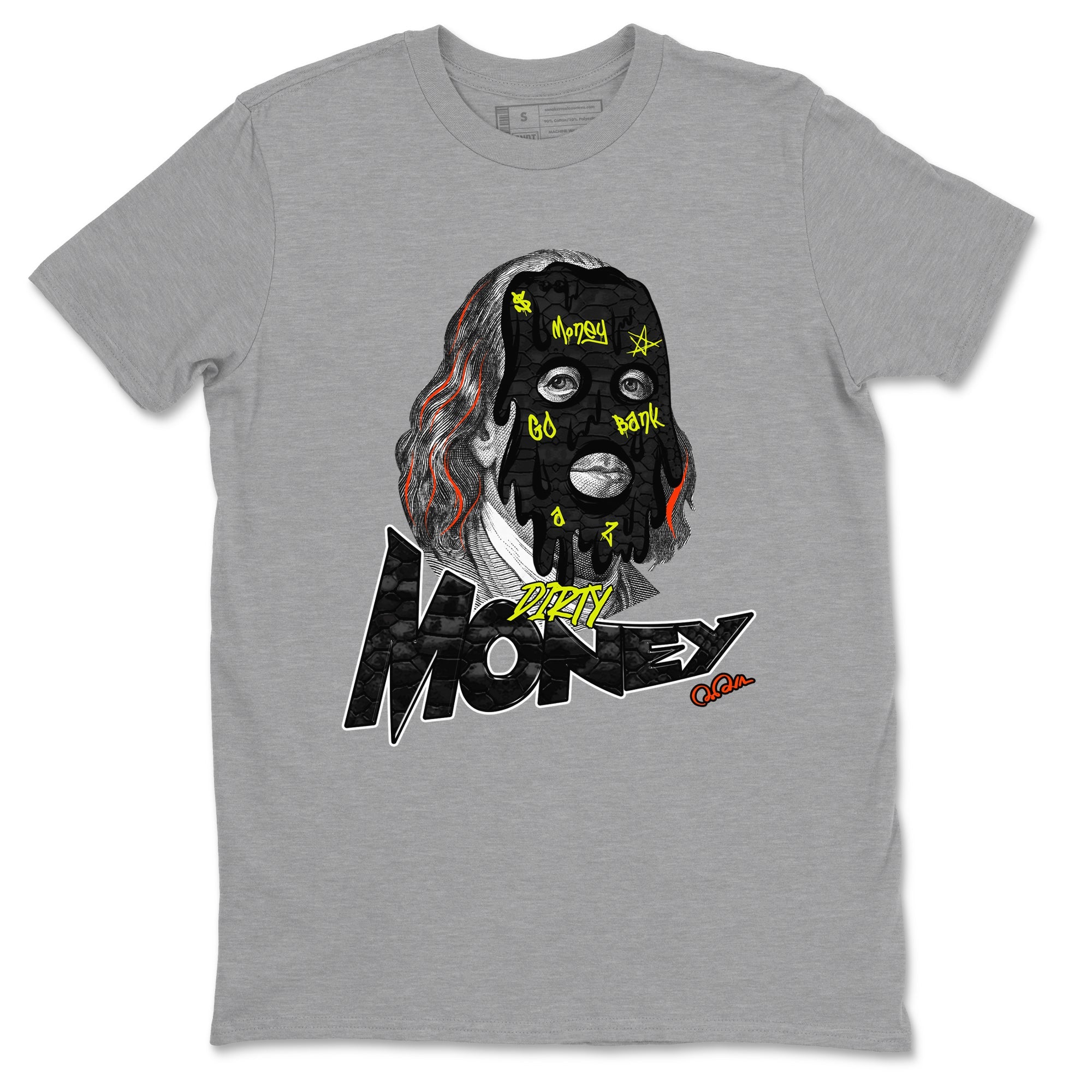 Dunk Mid Premium shirt to match jordans Dirty Money sneaker tees halloween horror nights Nike Dunk Halloween SNRT Sneaker Release Tees Unisex Heather Grey 2 T-Shirt