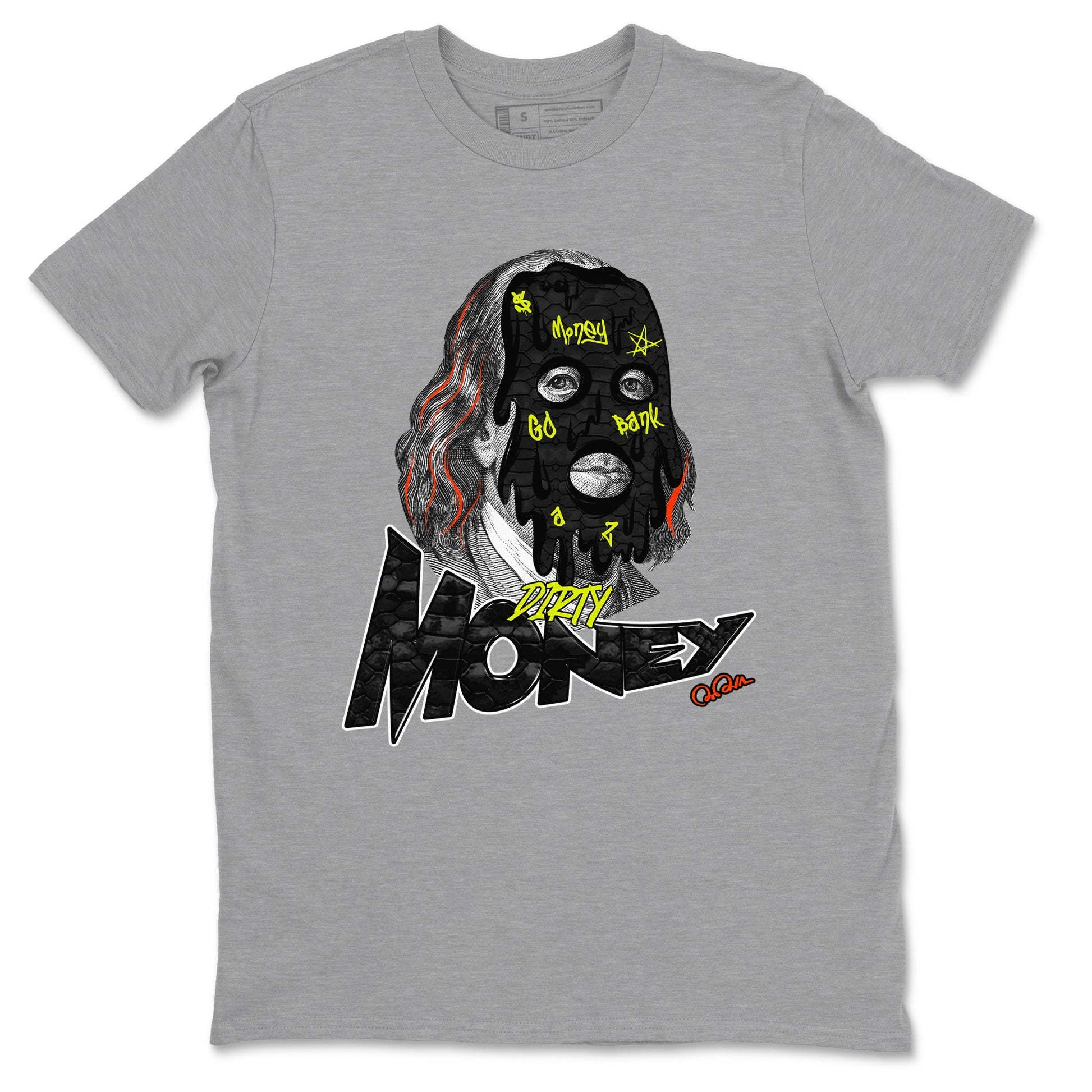 Dunk Mid Premium shirt to match jordans Dirty Money sneaker tees halloween horror nights Nike Dunk Halloween SNRT Sneaker Release Tees Unisex Heather Grey 2 T-Shirt