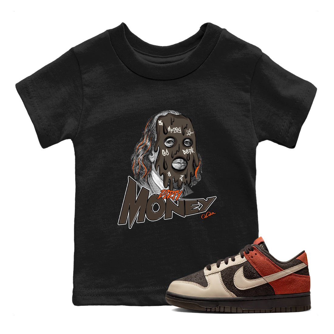 Dunk Red Panda shirt to match jordans Dirty Money sneaker tees Nike Dunk LowRed Panda SNRT Sneaker Release Tees Baby Toddler Black 1 T-Shirt