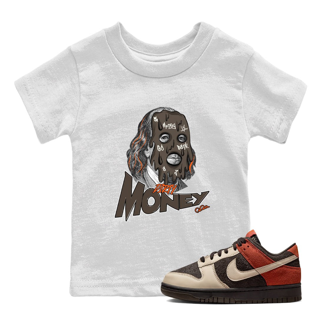 Dunk Red Panda shirt to match jordans Dirty Money sneaker tees Nike Dunk LowRed Panda SNRT Sneaker Release Tees Baby Toddler White 1 T-Shirt