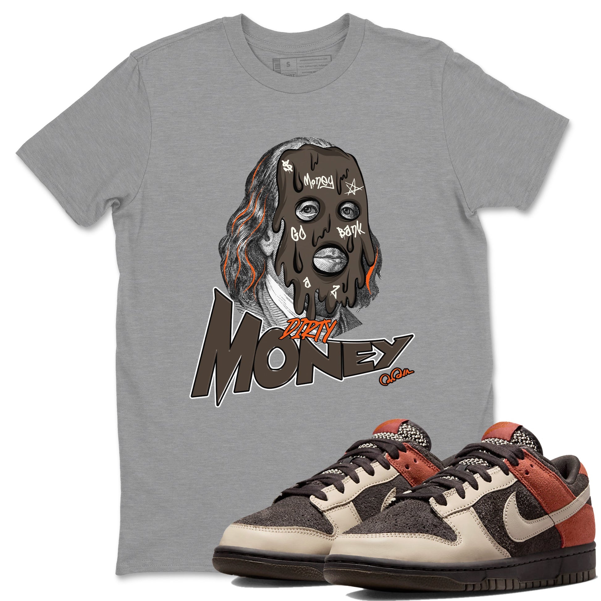 Dunk Red Panda shirt to match jordans Dirty Money sneaker tees Nike Dunk LowRed Panda SNRT Sneaker Release Tees Unisex Heather Grey 1 T-Shirt