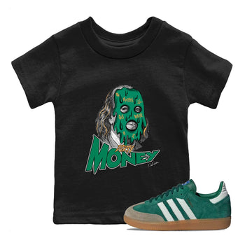Samba Collegiate Green Gum shirt to match jordans Dirty Money sneaker tees Adidas Green Gum SNRT Sneaker Release Tees Baby Toddler Black 1 T-Shirt