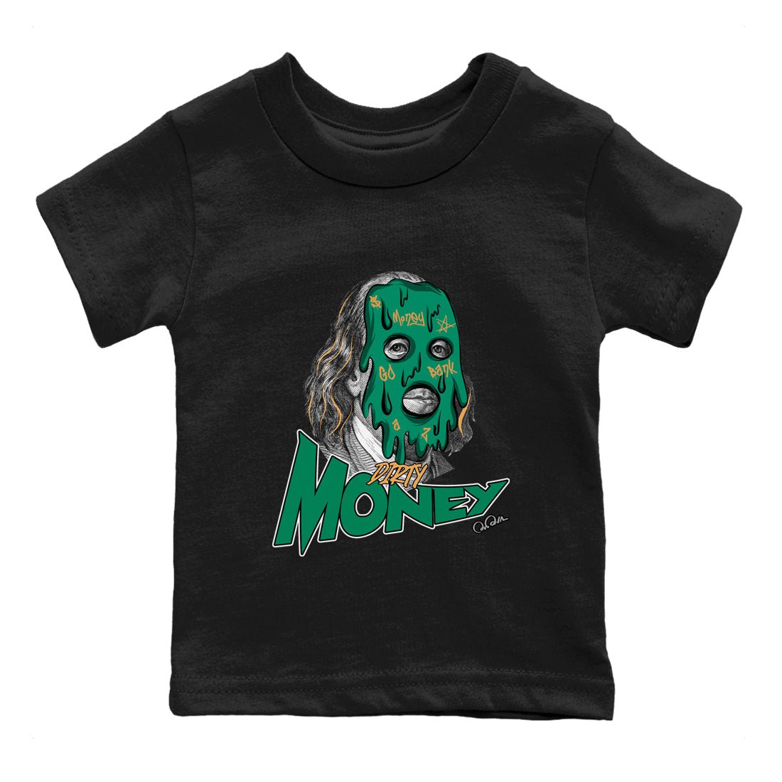 Samba Collegiate Green Gum shirt to match jordans Dirty Money sneaker tees Adidas Green Gum SNRT Sneaker Release Tees Baby Toddler Black 2 T-Shirt