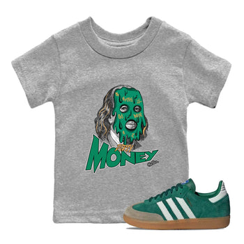 Samba Collegiate Green Gum shirt to match jordans Dirty Money sneaker tees Adidas Green Gum SNRT Sneaker Release Tees Baby Toddler Heather Grey 1 T-Shirt