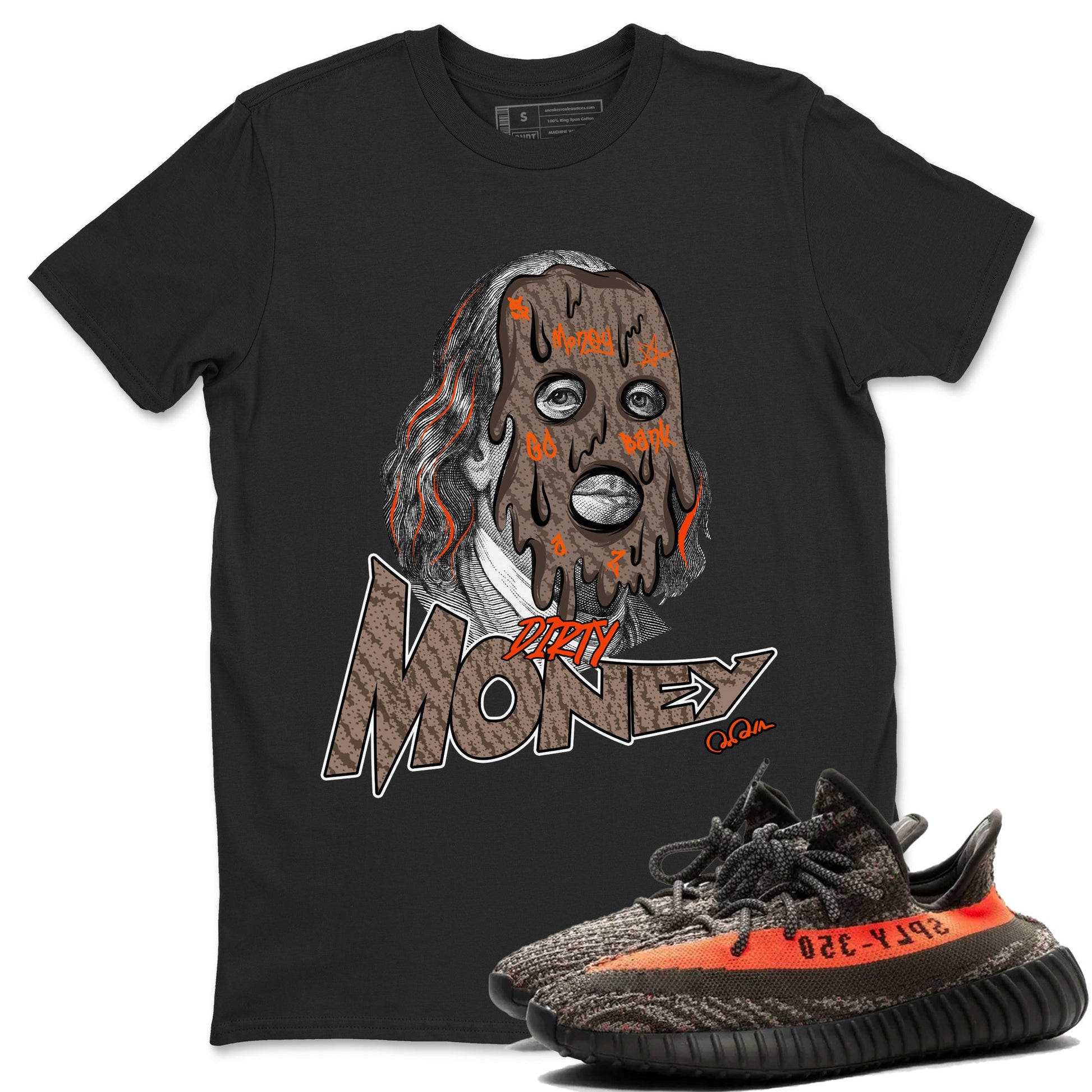 Yeezy 350 Carbon Beluga shirt to match jordans Dirty Money sneaker tees Adidas Yeezy Boost 350 Carbon Beluga SNRT Sneaker Release Tees Unisex Black 1 T-Shirt
