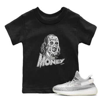 Yeezy 350 Static shirt to match jordans Dirty Money sneaker tees Adidas Yeezy 350 Static SNRT Sneaker Release Tees Baby Toddler Black 1 T-Shirt