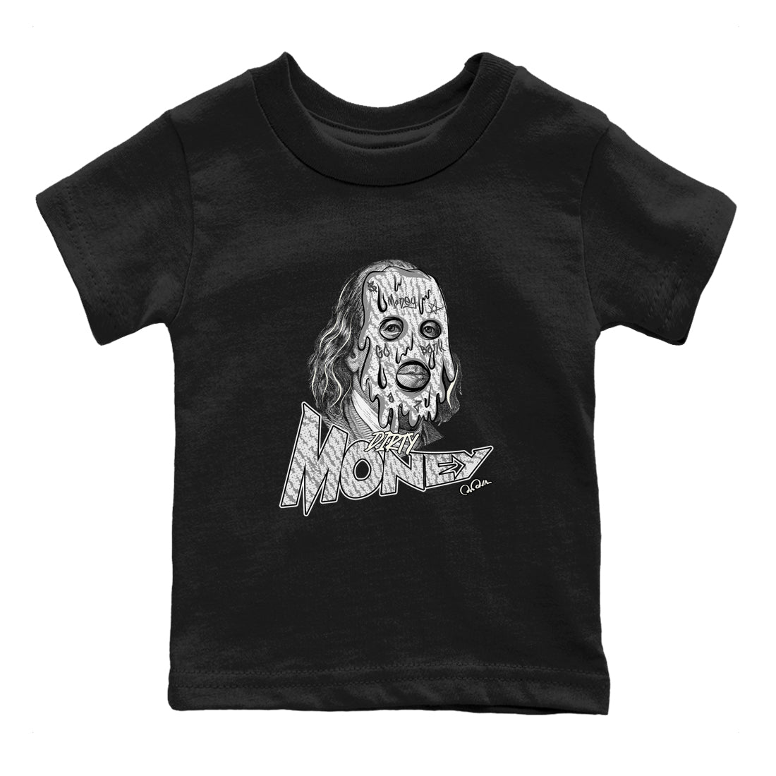 Yeezy 350 Static shirt to match jordans Dirty Money sneaker tees Adidas Yeezy 350 Static SNRT Sneaker Release Tees Baby Toddler Black 2 T-Shirt