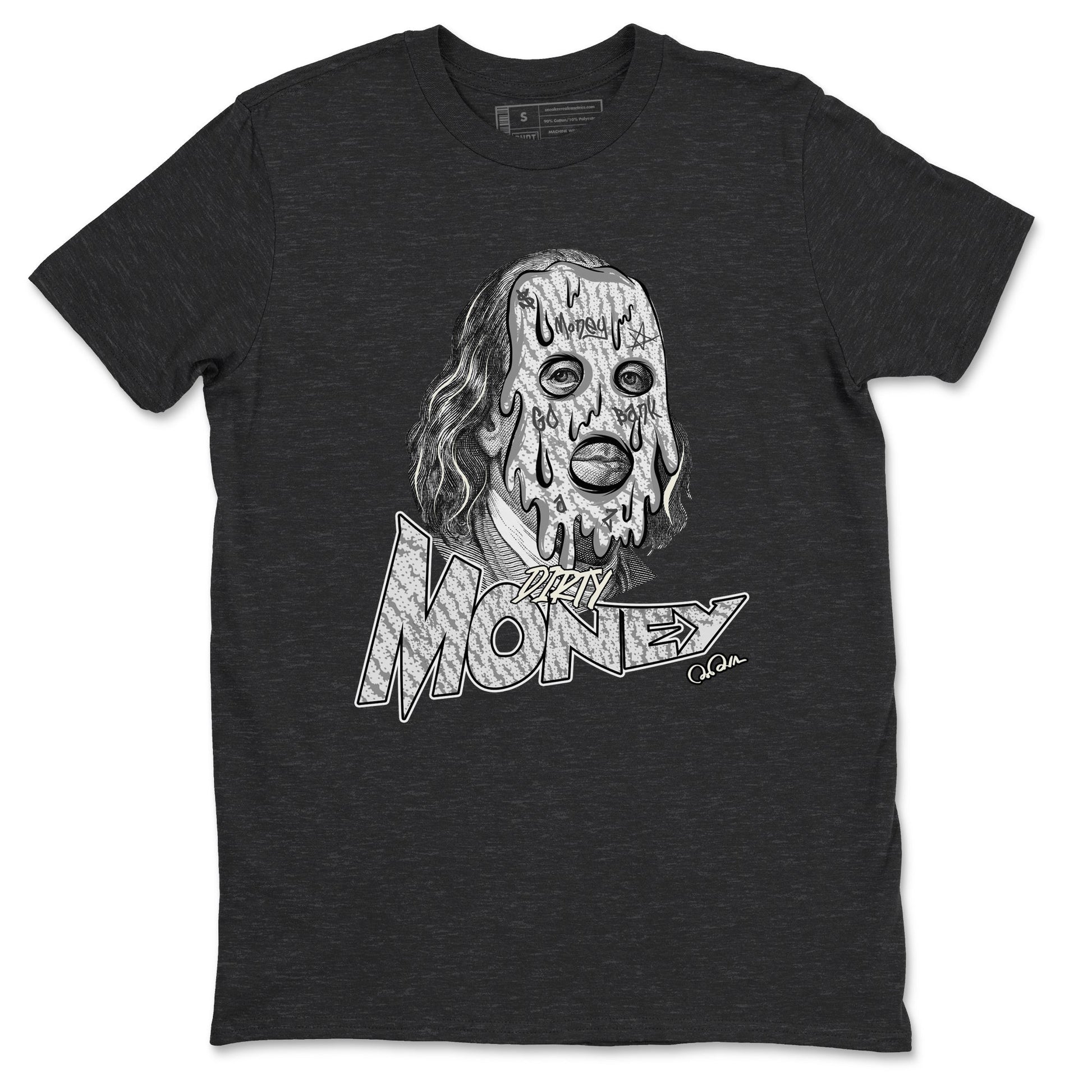 Yeezy 350 Static shirt to match jordans Dirty Money sneaker tees Adidas Yeezy 350 Static SNRT Sneaker Release Tees Unisex Charcoal Heather 2 T-Shirt