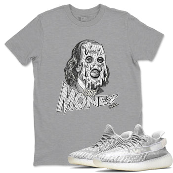 Yeezy 350 Static shirt to match jordans Dirty Money sneaker tees Adidas Yeezy 350 Static SNRT Sneaker Release Tees Unisex Heather Grey 1 T-Shirt