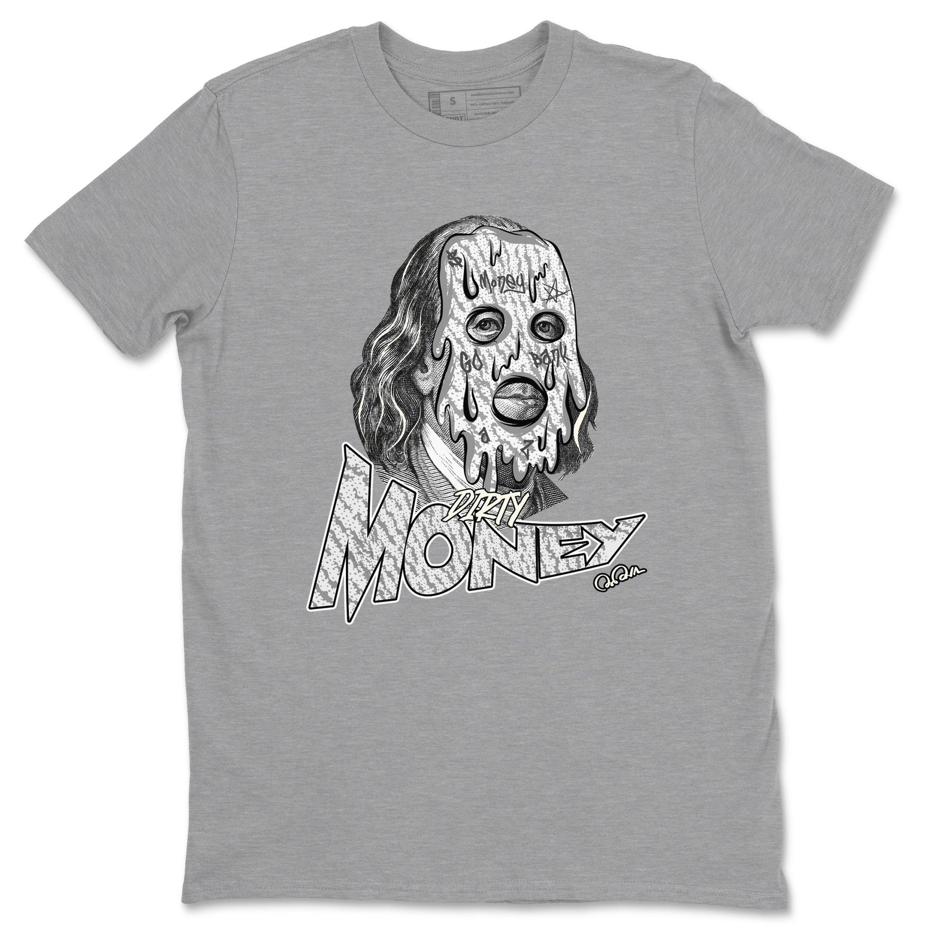 Yeezy 350 Static shirt to match jordans Dirty Money sneaker tees Adidas Yeezy 350 Static SNRT Sneaker Release Tees Unisex Heather Grey 2 T-Shirt