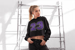 Jordan 1 Court Purple Sneaker Match Tees Distressed 23 Sneaker Tees Jordan 1 Court Purple Sneaker Release Tees Women's Shirts