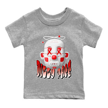 Jordan 1 Low University Red shirt to match jordans Dizzy Face sneakertees AJ1 Low University Red SNRT Sneaker Release Tees Baby Toddler Heather Grey 2 T-Shirt