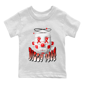 Jordan 1 Low University Red shirt to match jordans Dizzy Face sneakertees AJ1 Low University Red SNRT Sneaker Release Tees Baby Toddler White 2 T-Shirt
