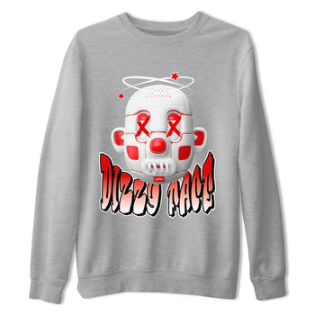 Jordan 1 Low University Red shirt to match jordans Dizzy Face sneakertees AJ1 Low University Red SNRT Sneaker Release Tees Unisex Heather Grey 2 T-Shirt
