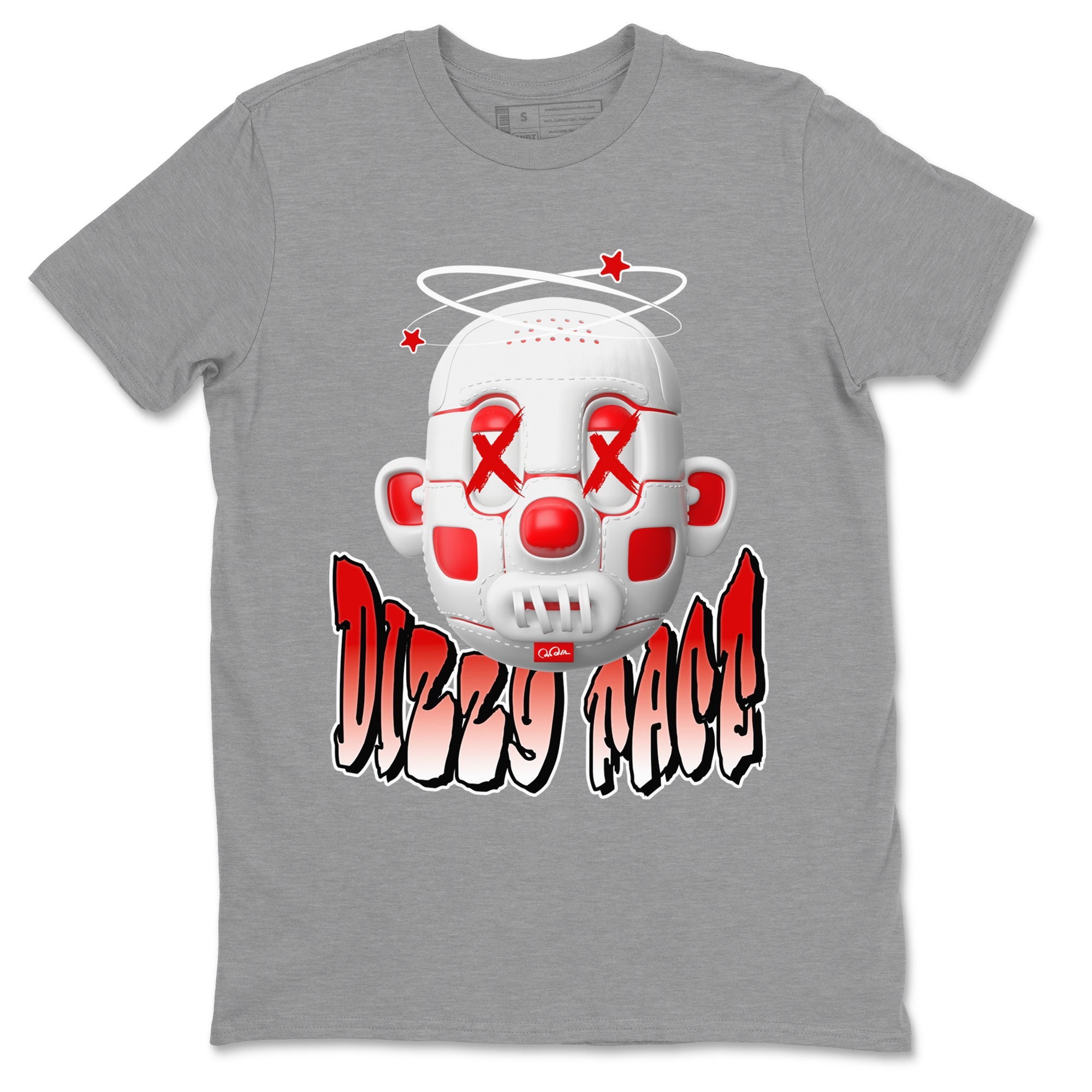 Jordan 1 Low University Red shirt to match jordans Dizzy Face sneakertees AJ1 Low University Red SNRT Sneaker Release Tees Unisex Heather Grey 2 T-Shirt