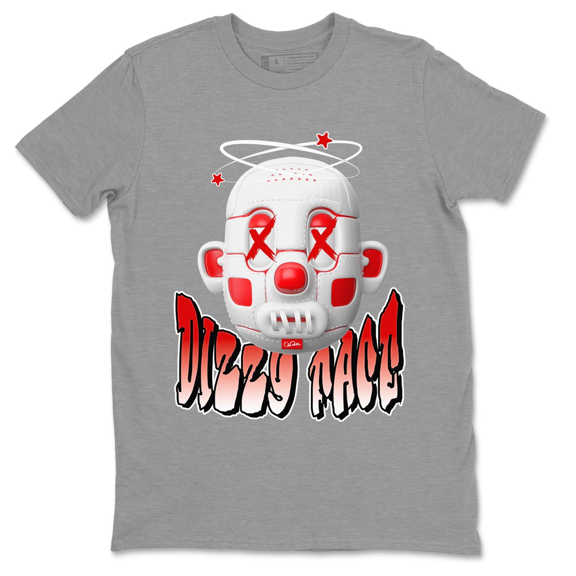 Jordan 1 Low University Red shirt to match jordans Dizzy Face sneakertees AJ1 Low University Red SNRT Sneaker Release Tees Unisex Heather Grey 2 T-Shirt