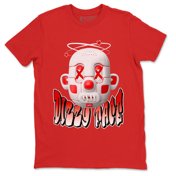 Jordan 1 Low University Red shirt to match jordans Dizzy Face sneakertees AJ1 Low University Red SNRT Sneaker Release Tees Unisex Red 2 T-Shirt