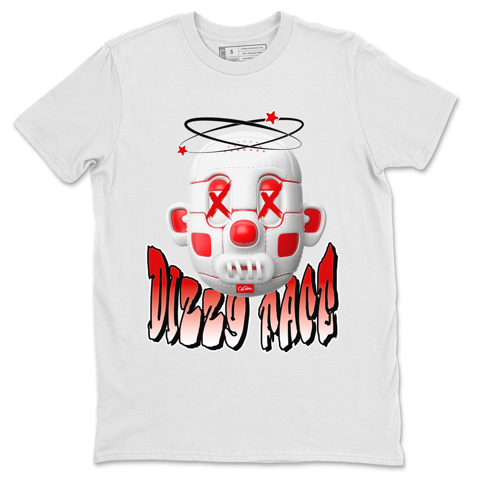 Jordan 1 Low University Red shirt to match jordans Dizzy Face sneakertees AJ1 Low University Red SNRT Sneaker Release Tees Unisex White 2 T-Shirt