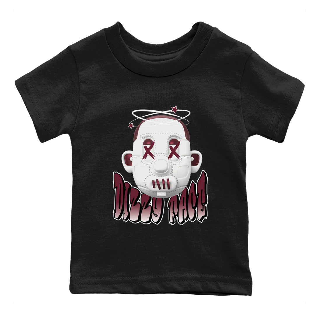 Air Jordan 1 Metallic Burgundy shirt to match jordans Dizzy Face sneaker tees AJ1 Metallic Burgundy SNRT Sneaker Release Tees Baby Toddler Black 2 T-Shirt