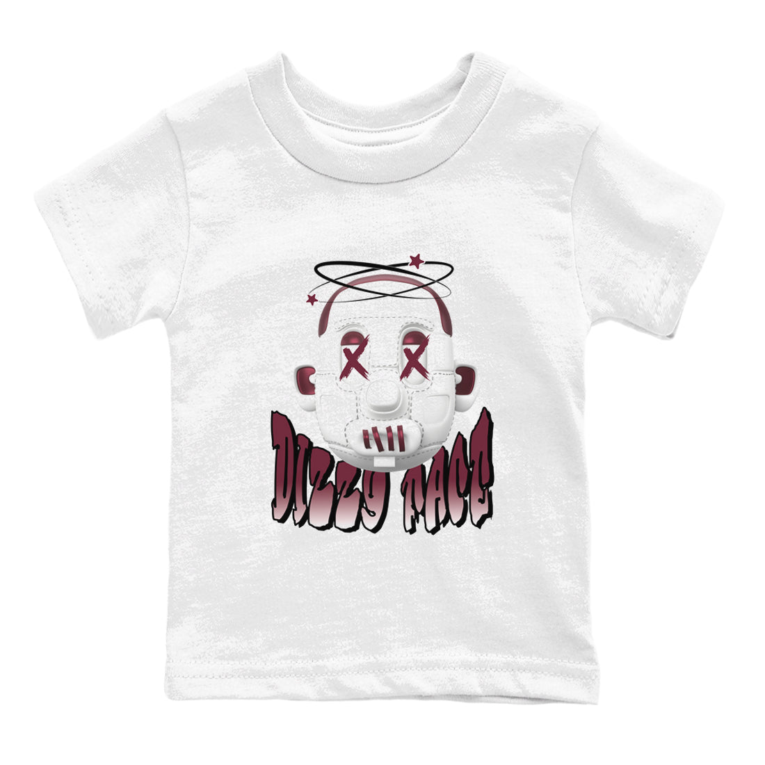 Air Jordan 1 Metallic Burgundy shirt to match jordans Dizzy Face sneaker tees AJ1 Metallic Burgundy SNRT Sneaker Release Tees Baby Toddler White 2 T-Shirt