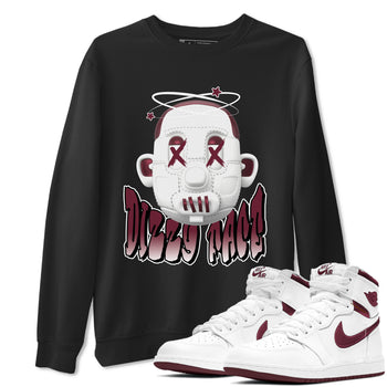 Air Jordan 1 Metallic Burgundy shirt to match jordans Dizzy Face sneaker tees AJ1 Metallic Burgundy SNRT Sneaker Release Tees Unisex Black 1 T-Shirt