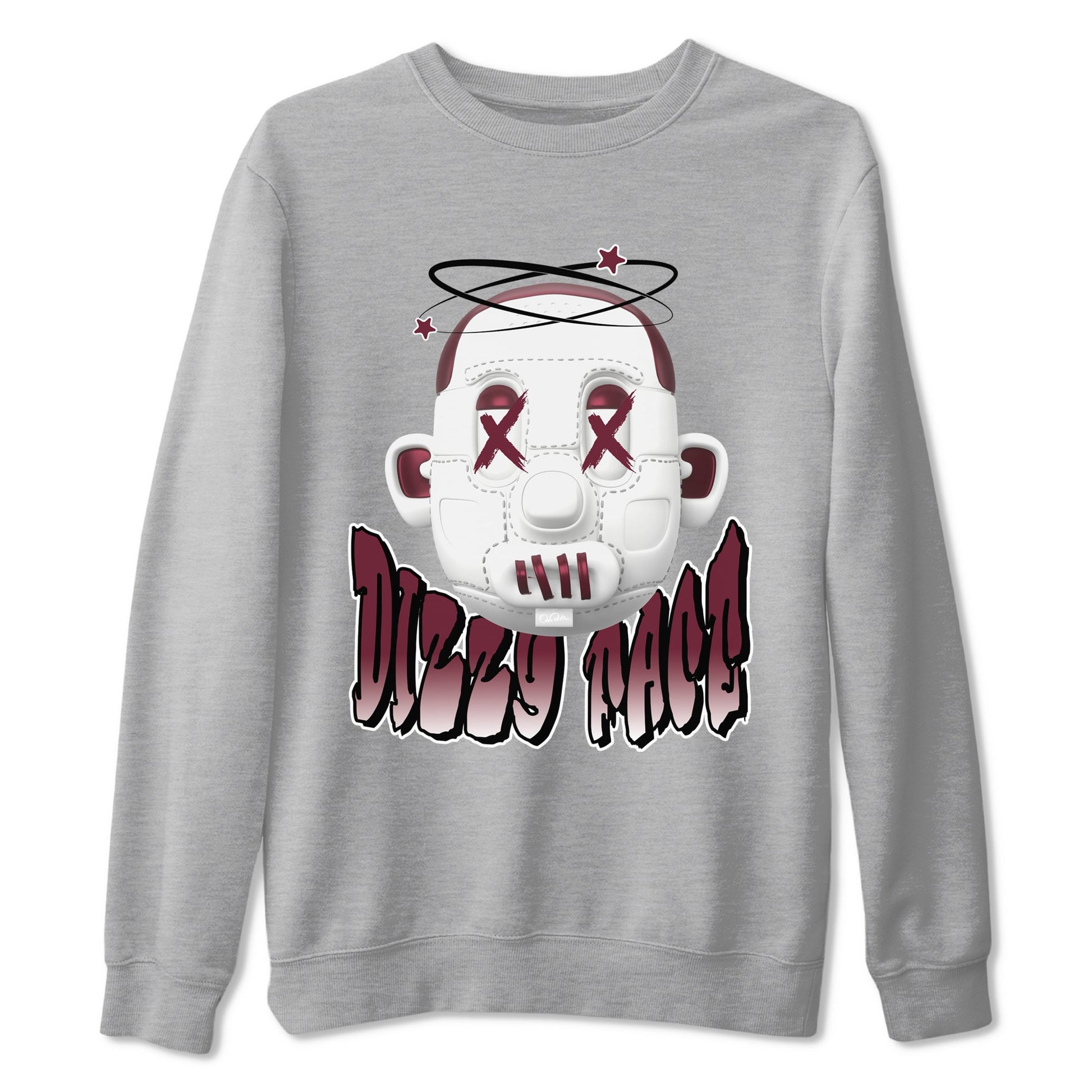 Air Jordan 1 Metallic Burgundy shirt to match jordans Dizzy Face sneaker tees AJ1 Metallic Burgundy SNRT Sneaker Release Tees Unisex Heather Grey 2 T-Shirt