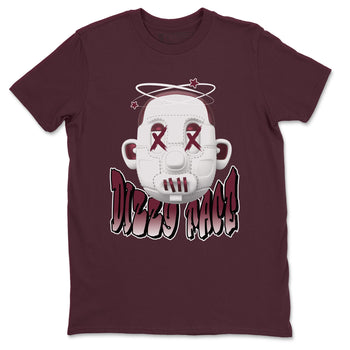 Air Jordan 1 Metallic Burgundy shirt to match jordans Dizzy Face sneaker tees AJ1 Metallic Burgundy SNRT Sneaker Release Tees Unisex Maroon 2 T-Shirt