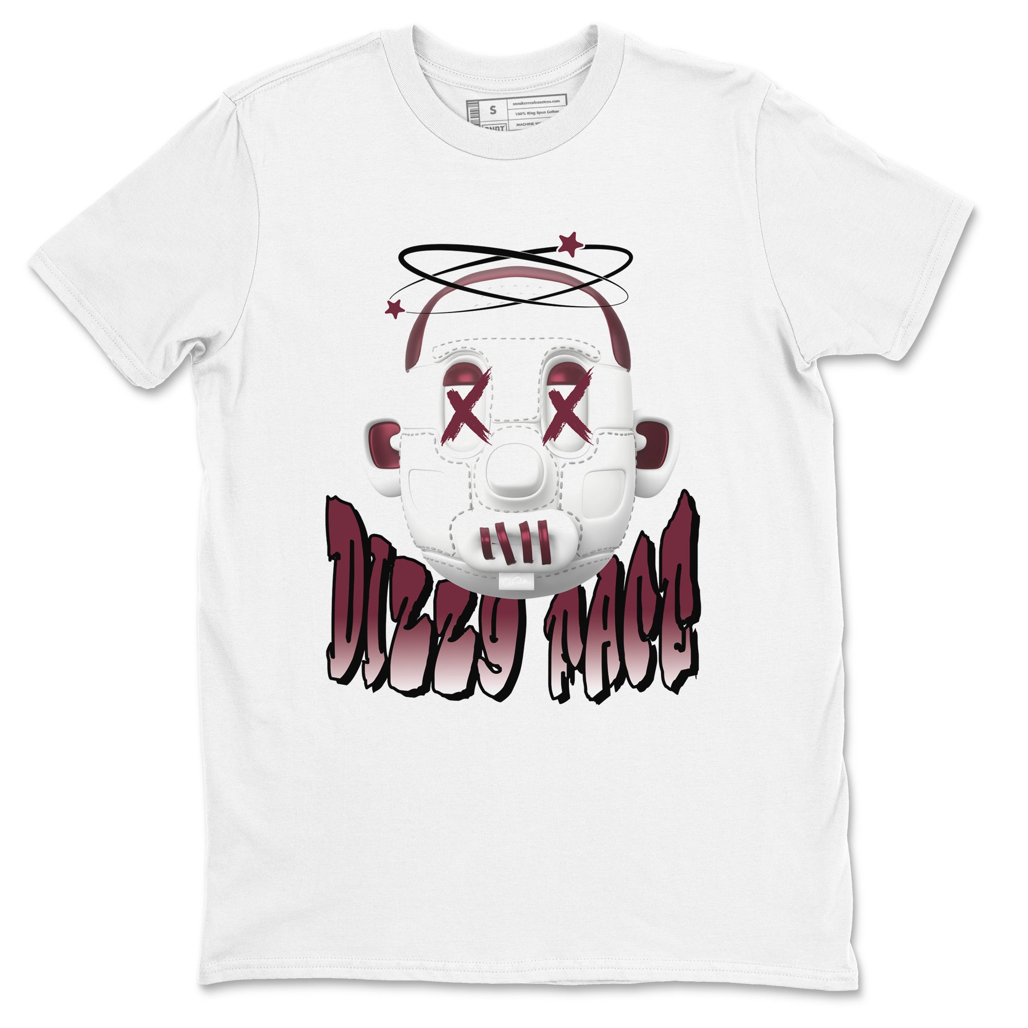 Air Jordan 1 Metallic Burgundy shirt to match jordans Dizzy Face sneaker tees AJ1 Metallic Burgundy SNRT Sneaker Release Tees Unisex White 2 T-Shirt