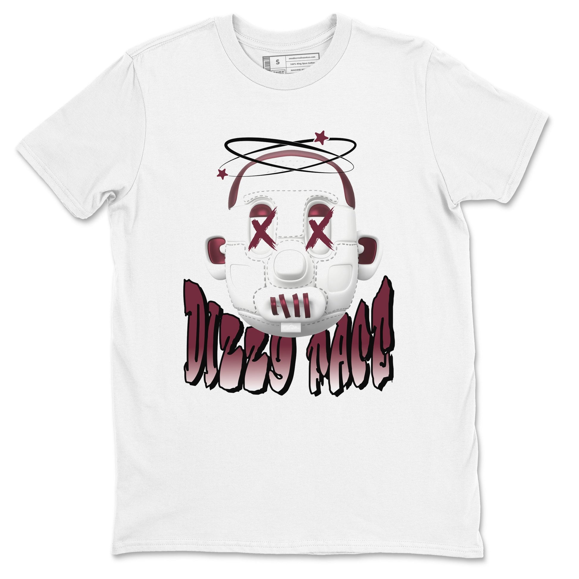 Air Jordan 1 Metallic Burgundy shirt to match jordans Dizzy Face sneaker tees AJ1 Metallic Burgundy SNRT Sneaker Release Tees Unisex White 2 T-Shirt
