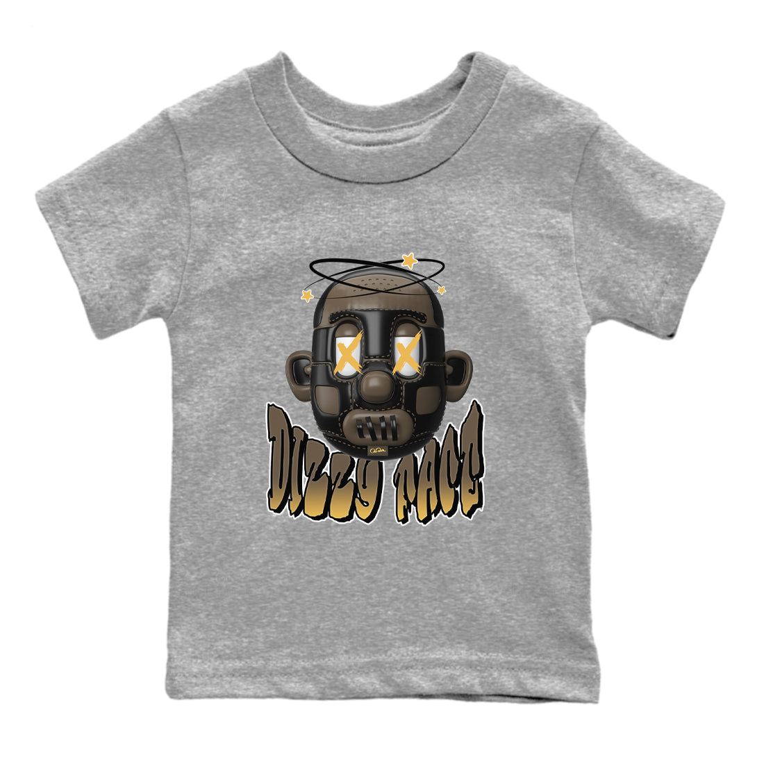 Air Jordan 1 Palomino shirt to match jordans Dizzy Face sneaker tees AJ1 High Palomino SNRT Sneaker Release Tees Baby Toddler Heather Grey 2 T-Shirt