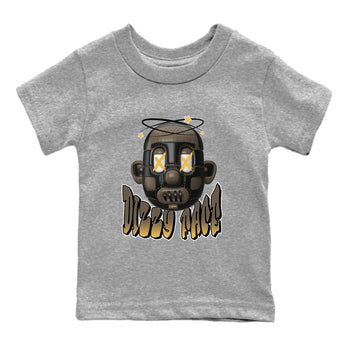 Air Jordan 1 Palomino shirt to match jordans Dizzy Face sneaker tees AJ1 High Palomino SNRT Sneaker Release Tees Baby Toddler Heather Grey 2 T-Shirt