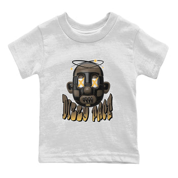 Air Jordan 1 Palomino shirt to match jordans Dizzy Face sneaker tees AJ1 High Palomino SNRT Sneaker Release Tees Baby Toddler White 2 T-Shirt