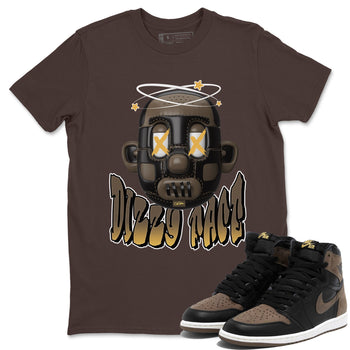Air Jordan 1 Palomino shirt to match jordans Dizzy Face sneaker tees AJ1 High Palomino SNRT Sneaker Release Tees Unisex Dark Chocolate 1 T-Shirt