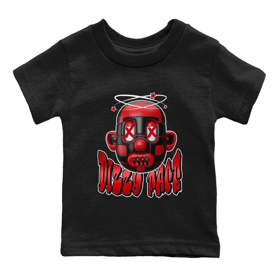 Air Jordan 1 Satin Bred Sneaker Match Tees Dizzy Face Sneaker Tees AJ1 Satin Bred Sneaker Release Tees Kids Shirts Black 2