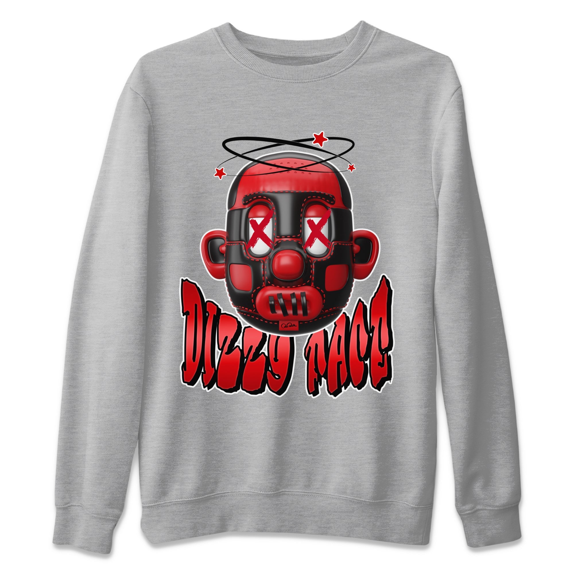 Air Jordan 1 Satin Bred Sneaker Match Tees Dizzy Face Sneaker Tees AJ1 Satin Bred Sneaker Release Tees Unisex Shirts Heather Grey 2