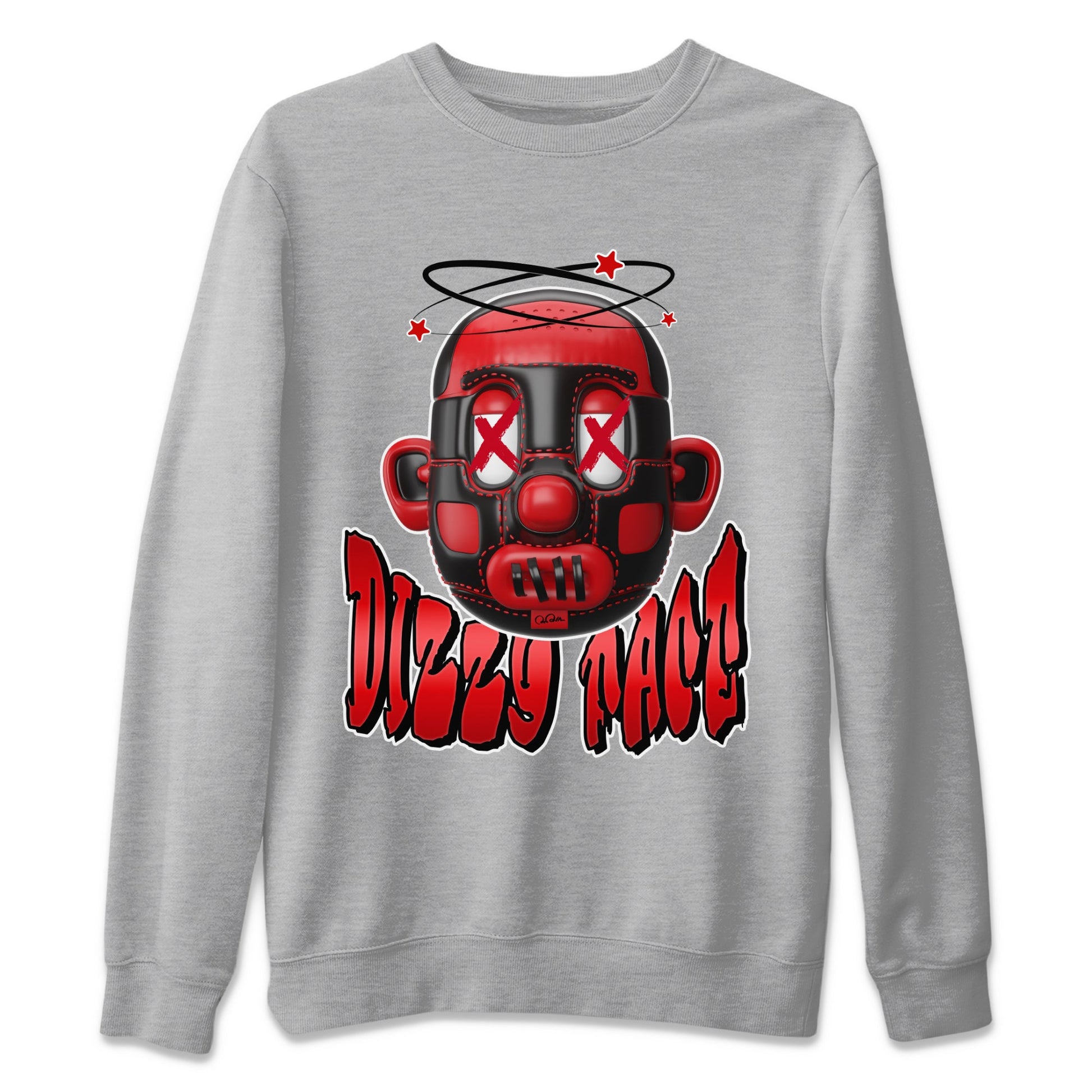 Air Jordan 1 Satin Bred Sneaker Match Tees Dizzy Face Sneaker Tees AJ1 Satin Bred Sneaker Release Tees Unisex Shirts Heather Grey 2