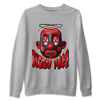 Air Jordan 1 Satin Bred Sneaker Match Tees Dizzy Face Sneaker Tees AJ1 Satin Bred Sneaker Release Tees Unisex Shirts Heather Grey 2