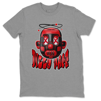 Air Jordan 1 Satin Bred Sneaker Match Tees Dizzy Face Sneaker Tees AJ1 Satin Bred Sneaker Release Tees Unisex Shirts Heather Grey 2