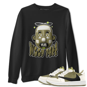 Air Jordan 1 Travis Scott Golf shirt to match jordans Dizzy Face sneaker tees AJ1 lowTravis Scott Golf SNRT Sneaker Release Tees Unisex Black 1 T-Shirt