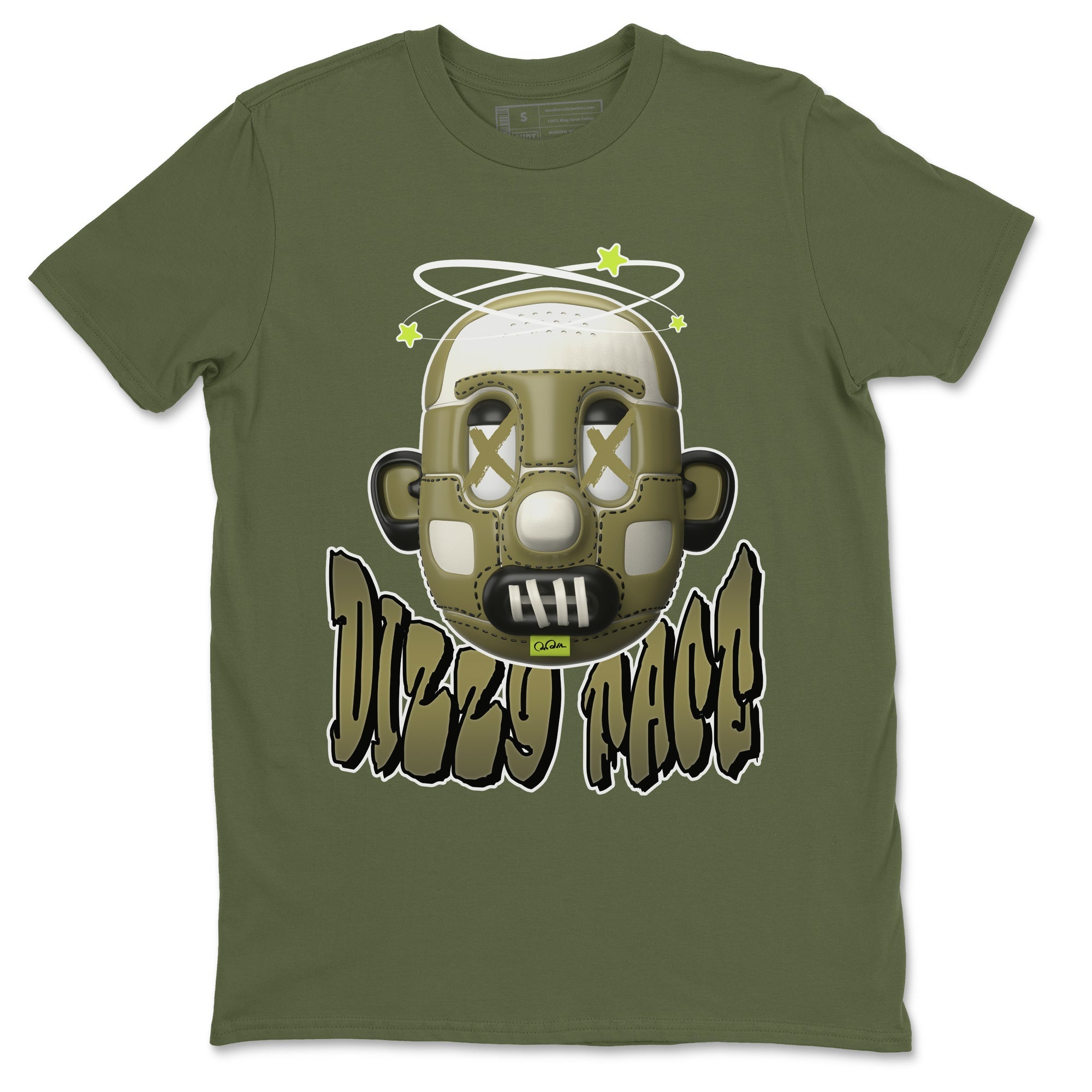 Air Jordan 1 Travis Scott Golf shirt to match jordans Dizzy Face sneaker tees AJ1 lowTravis Scott Golf SNRT Sneaker Release Tees Unisex Military Green 2 T-Shirt