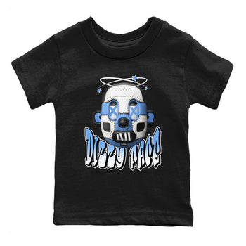 Air Jordan 1 Retro High OG UNC Toe Shirt to match Jordans Dizzy Face Sneaker Tees AJ1 UNC Toe SNRT Sneaker Release Tees Kids and Baby Tees Black 2
