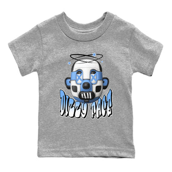 Air Jordan 1 Retro High OG UNC Toe Shirt to match Jordans Dizzy Face Sneaker Tees AJ1 UNC Toe SNRT Sneaker Release Tees Kids and Baby Tees Heather Grey 2