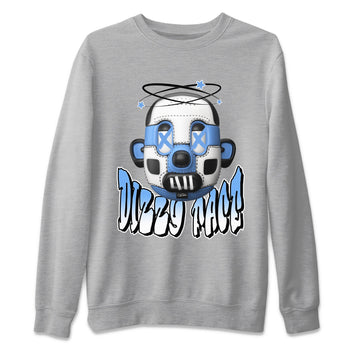 Air Jordan 1 Retro High OG UNC Toe Shirt to match Jordans Dizzy Face Sneaker Tees AJ1 UNC Toe SNRT Sneaker Release Tees Crew Neck T-Shirts Heather Grey 2