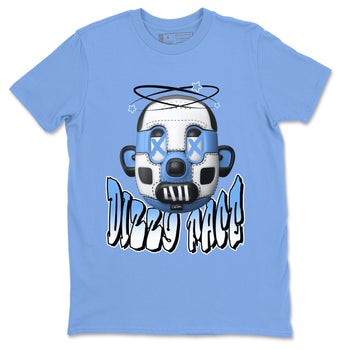 Air Jordan 1 Retro High OG UNC Toe Shirt to match Jordans Dizzy Face Sneaker Tees AJ1 UNC Toe SNRT Sneaker Release Tees Crew Neck T-Shirts Carolina Blue 2