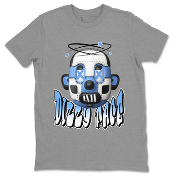 Air Jordan 1 Retro High OG UNC Toe Shirt to match Jordans Dizzy Face Sneaker Tees AJ1 UNC Toe SNRT Sneaker Release Tees Crew Neck T-Shirts Heather Grey 2