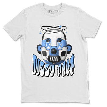 Air Jordan 1 Retro High OG UNC Toe Shirt to match Jordans Dizzy Face Sneaker Tees AJ1 UNC Toe SNRT Sneaker Release Tees Crew Neck T-Shirts White 2